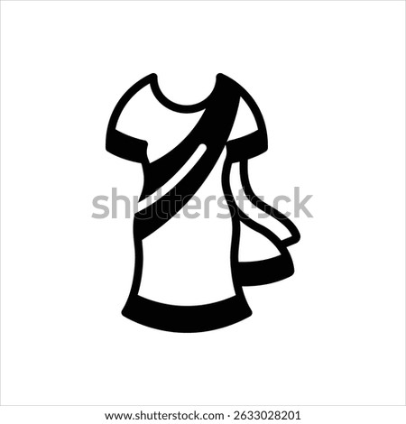 Vector black icon for dress