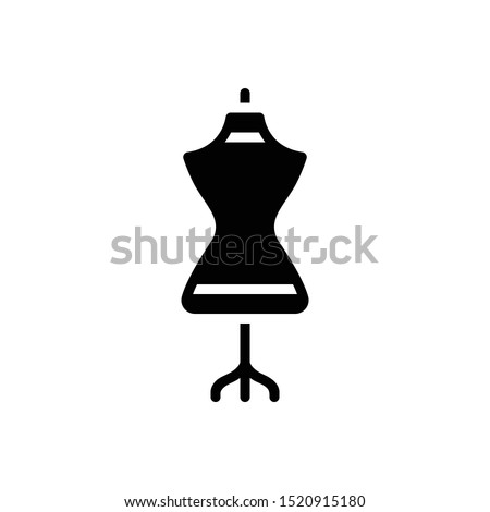 Vector black icon for dress form