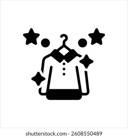 Vector black icon for dry cleaning