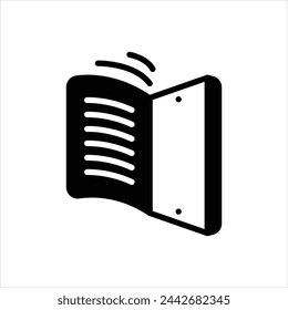 Vector black icon for e book