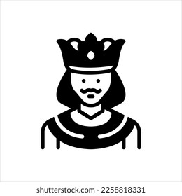 Vector black icon for earl
