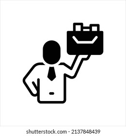 Icono negro del vector para