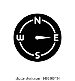 Vector black icon for east