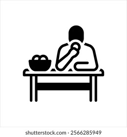 Vector black icon for eat