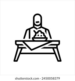 Vector black icon for eating