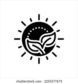 Icono negro vectorial para ecología