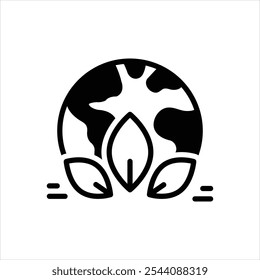 Vector black icon for ecological