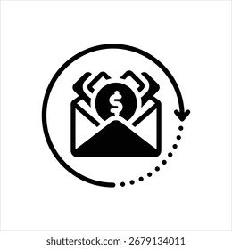Icono negro de Vector para el estímulo económico