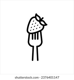 Vector black icon for edible