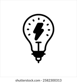 Vector black icon for electricity