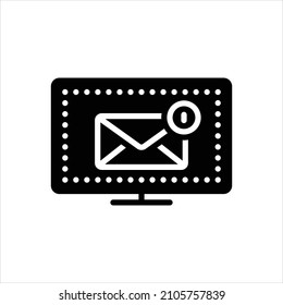 Vector black icon for email