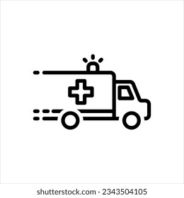 Icono negro vector para emergencia