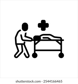 Vector black icon for emergency