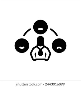 Vector icono negro para emocional