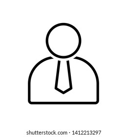 Vector black icon for employee