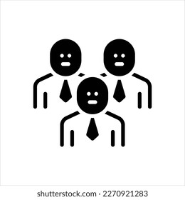 Vector black icon for employees