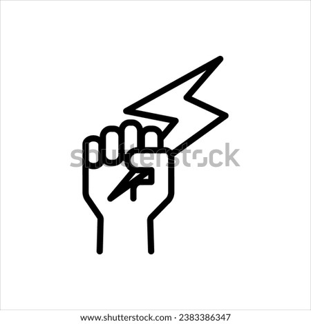 Vector black icon for empower