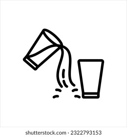 Vector black icon for empty