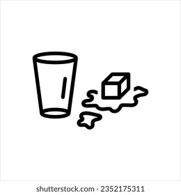 Vector black icon for empty