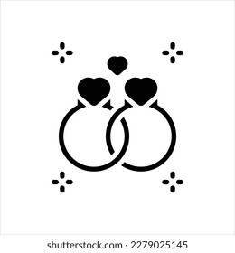 Vector black icon for engaged