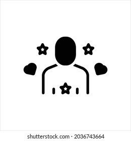 Vector black icon for engaging