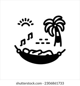 Vector black icon for enjoying