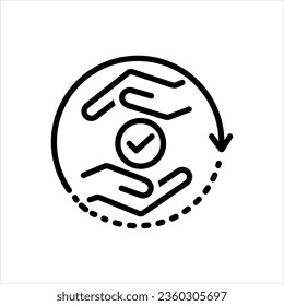 Vector black icon for ensure