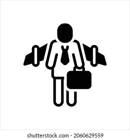 Vector black icon for entrepreneurs