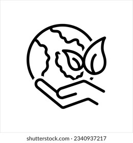 Vector black icon for environment