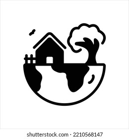Vector black icon for environments