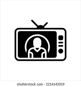 Vector black icon for episodes