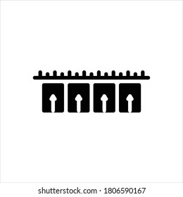 Vector black icon for equally