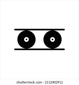 Vector black icon for equally