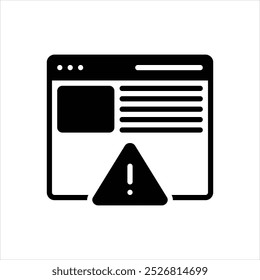 Vector black icon for error page