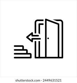Vektorgrafik schwarzes Symbol für Escape