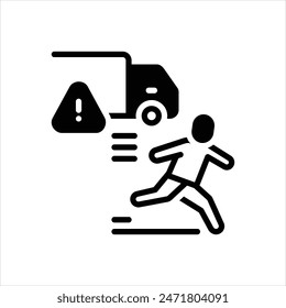 Vector black icon for escape
