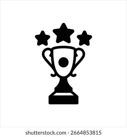 Vector black icon for excellence award