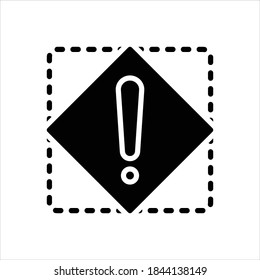 Vector black icon for except