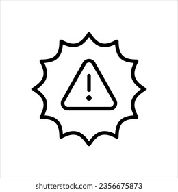 Vector black icon for exclamation mark
