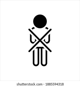 Vektorschwarzes Symbol für den Ausschluss