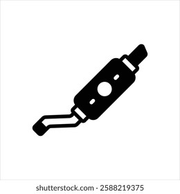 Vector black icon for exhaust