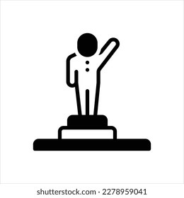 Vektorschwarzes Symbol für vorhandene