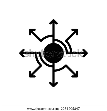 Vector black icon for expand