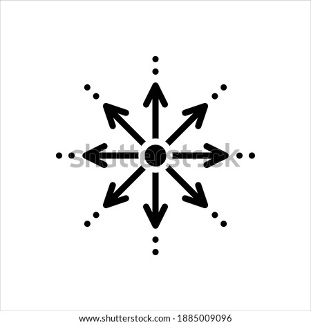 Vector black icon for expansion