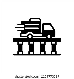 Vector black icon for express