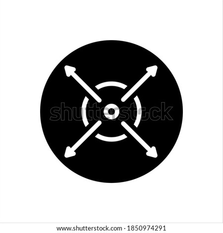 Vector black icon for extent