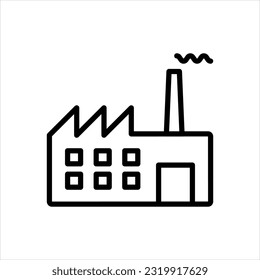 Icono negro vector para fábrica