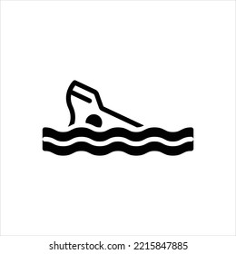 Vector black icon for failing