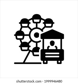 Vector black icon for fair