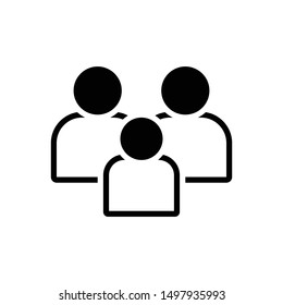 Vector black icon for family